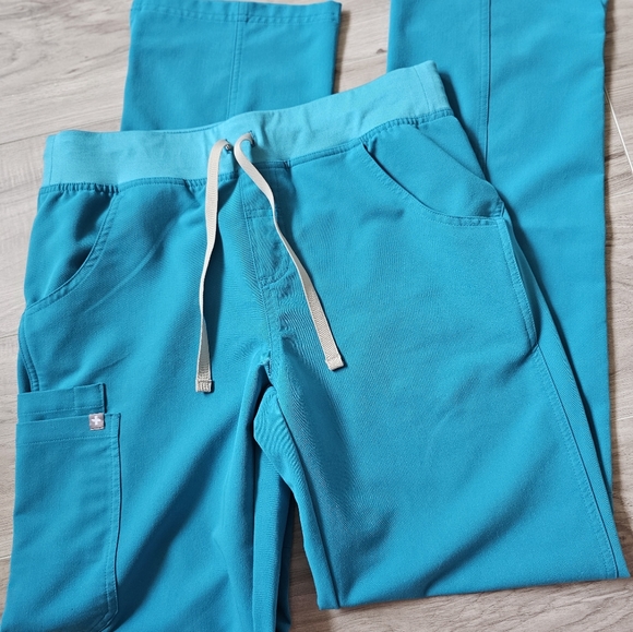 Figs Pants - Figs Scrub Bottom Small Teal